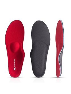WAKI HOME Orthotics Insoles/Inserts/Pads with Arch Supports for Flat Feet,Plantar Fasciitis,Feet Pain,Pronation,Metatarsal Support for Men and Women