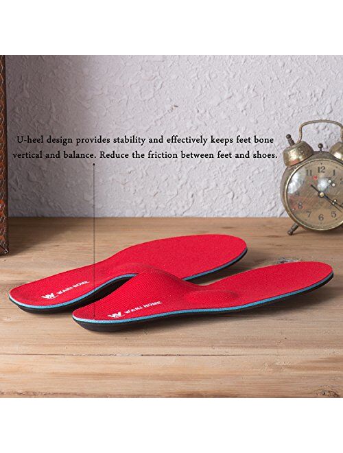 WAKI HOME Orthotics Insoles/Inserts/Pads with Arch Supports for Flat Feet,Plantar Fasciitis,Feet Pain,Pronation,Metatarsal Support for Men and Women