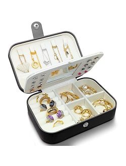 Zoe sunny Jewelry Box Girls Jewelry Organizer box Mini Travel Case Small Portable Jewelry Storage Case for Necklaces Bracelets Earrings Rings