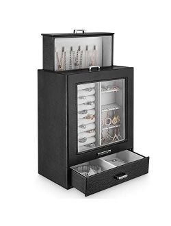 Homde Jewelry Organizer Girls Women Jewelry Box for Necklaces Rings Earrings Gift Jewelry Storage Case Flower Series