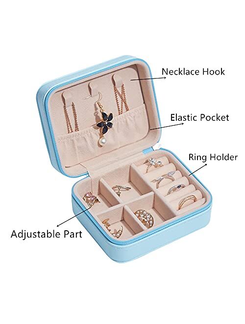 NuAngela Jewelry Box Small Travel Jewelry Bags Organizer