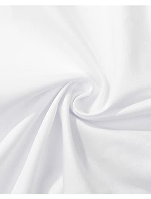 J.Ver Men's Dress Shirts Solid Long Sleeve Stretch Wrinkle-Free Formal Shirt Business Casual Button Down Shirts