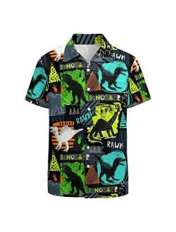 GADZILLE Hawaiian Shirt for Men Casual Button Down Shirt Short Sleeve Aloha Beach Shirt Party Shirt