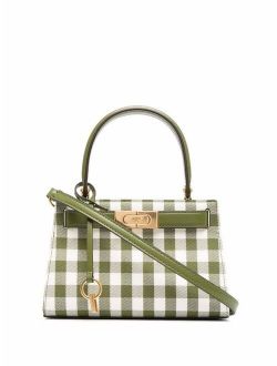 Lee Radziwill gingham-check tote bag