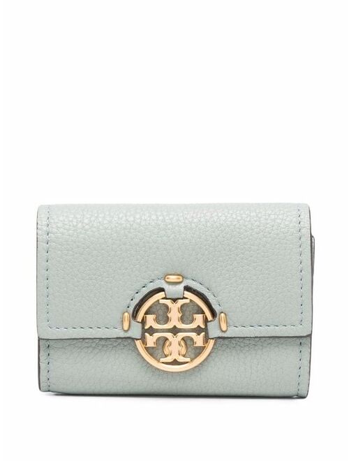 Tory Burch logo plaque leather wallet