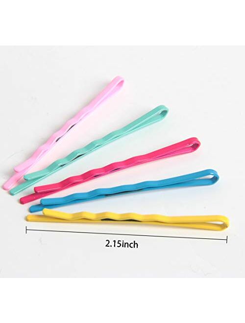 Hapy Shop 150 Pieces Color Bobby Hair Pins Hair Styling Clips with Storage Box for Women,Colorful