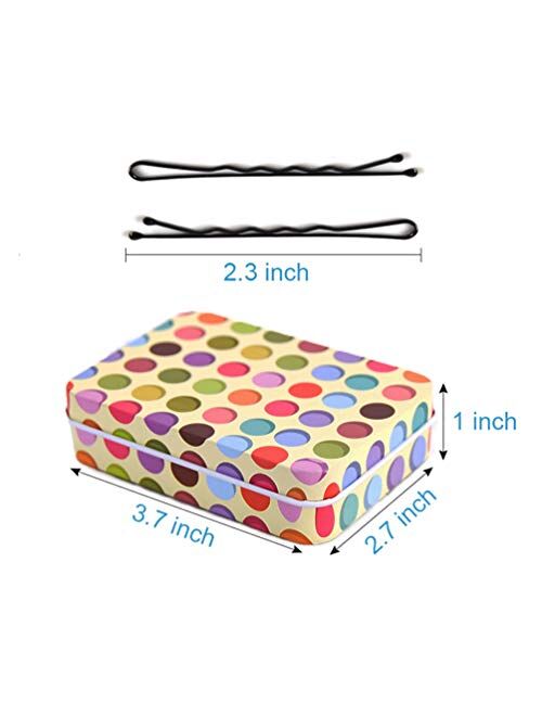 OTURGC Bobby Pins,Colorful Hair Pins with Cute Box,Metal Bobby Pins for Thick Hair,Great for All Hair Types Hair Pins for Girls Women (2.16 Inch),multicolor