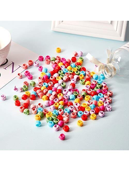 WILLBOND 300 Pieces Mini Hair Claw Clips Mini Rainbow Hair Clips Tiny Plastic Jaw Clips for Women (Round)