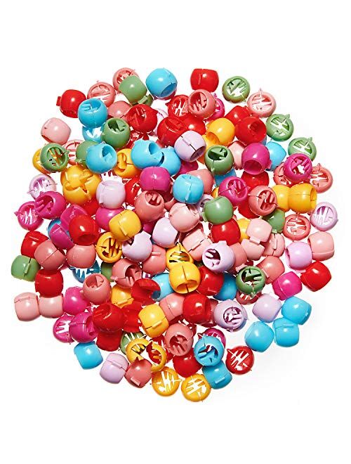 WILLBOND 300 Pieces Mini Hair Claw Clips Mini Rainbow Hair Clips Tiny Plastic Jaw Clips for Women (Round)
