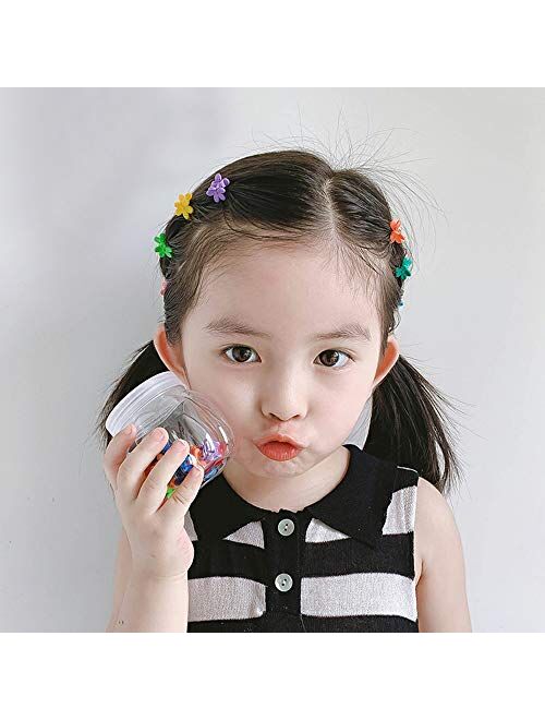 choicbaby 80PCS Baby Girls Mini Hair Claw Clips Flower Hair Hair Accessories Barrattes for School Girls Kids Teens