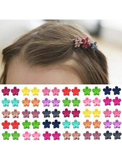 Elesa Miracle 60pcs Baby Girl Mini Hair Claw Clips Flower Hair Bangs Pin Baby Girl Hair Accessories Clips