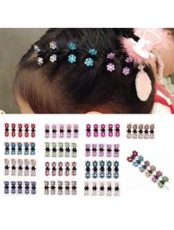 Mokily 65pcs colorful Mini Hair Claw- Hair Accessories for Women for Girls-Rhinestone Hair Clips-Bangs Hair Clip