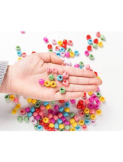Hair Claw Clips Mini Hair Bangs 50 Piece Rainbow Beads Clip For Kids Girls Women Hanmei
