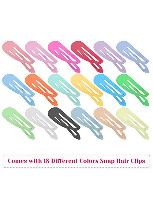 Snap Hair Clips Hair Barrettes for Girls, Anezus 80 Pcs 2 Inch Non-Slip Barrettes Hair Accessories for Girls, Women, Kids Teens or Toddlers