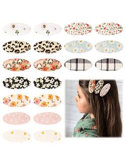 Littlefofo Hair Clips for Girls Women,Hair Barrettes Snap Hair Clips Fabric Covered,Hair Accessories for Baby Toddlers Girl Kids Teens