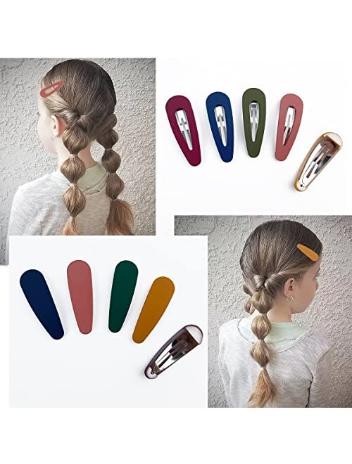 TIXBABY Hair Clips for Girls - Matte Barrettes for Girls Women - Metal Snap Hair Clips - Toddler Hair Clips - Hair Accessories for Kids Teens Girls