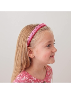 FROG SAC 2 Braided Headbands For Girls, Glitter Headband for Kids, Metallic Braid Head Band Hair Accessories, Cute Sparkly Hard Hairbands