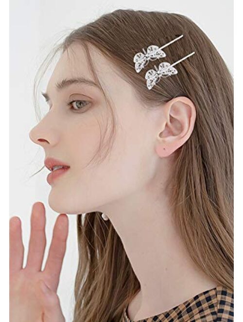 Globalsupplier inSowni 30 Pack/15 Pairs Silver Retro Vintage Metal Bobby Pins Hair Clips Barrettes Accessories Leaf Bow Flower Butterfly for Women Girls