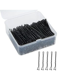 PURPLESKY Bobby Pins 400 CT, Small Hair Bobby Pins with Case for Girls Women, Bun Pins for Thick Hair, All Hair Types, 10.5 Oz/300 g