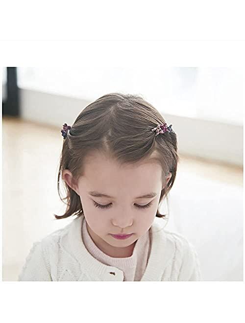 COREXI 80 Piece Mini Hair Clips for Girls,Cute Candy Colors Flower Hair Pins for Toddlers Bangs Kids Children and Women Hair Bangs Little Clips Accessories