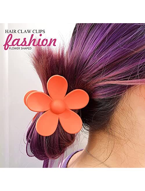 MAJOMI Hair Claw Clips Flower Hair Clips 8PCS 8 Colors