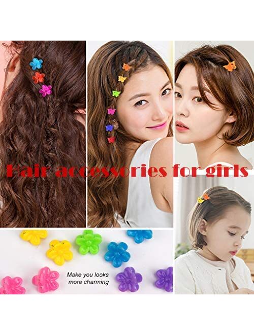 YISSION 200Pcs Assorted Color Butterfly Hair Clips Candy Colors Hair Clips