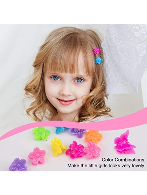 YISSION 200Pcs Assorted Color Butterfly Hair Clips Candy Colors Hair Clips