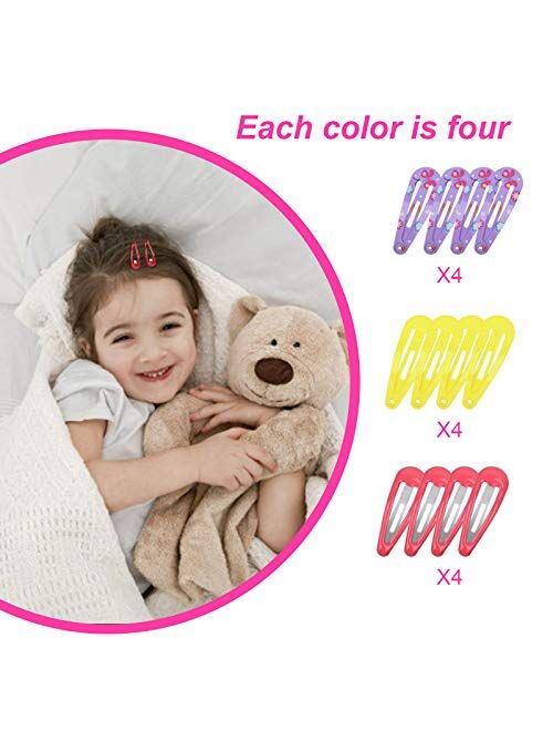 olyrjie 100 Pcs Small Hair Clips for Little Girls 1 Inch Metal Snap Hair Clips Barrettes for Toddlers Kids Hair Accessories