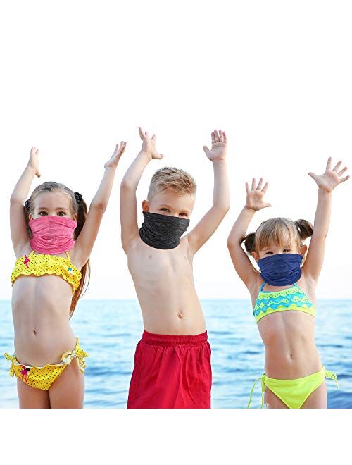 SATINIOR Kids Summer UV Sun Protection Face Cover Neck Gaiter Headwear Bandana Face Scarf