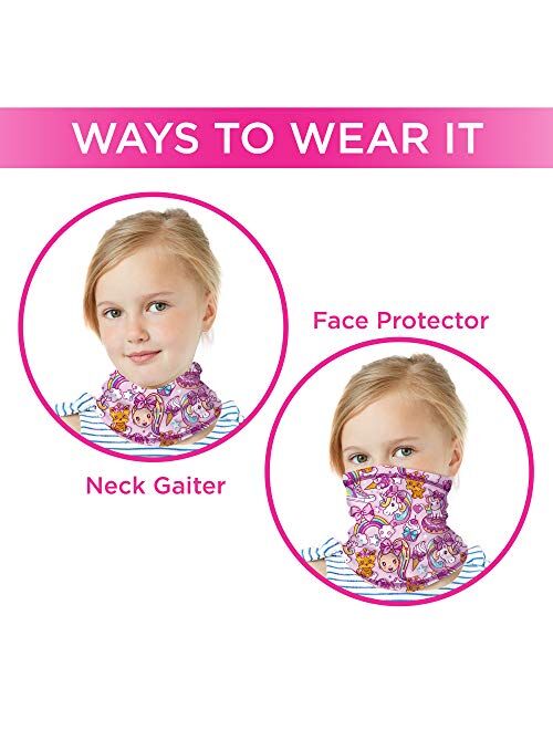 Nickelodeon Girls Jojo Siwa Gaiter Face Mask with UV Sun Protection (2 Pack)
