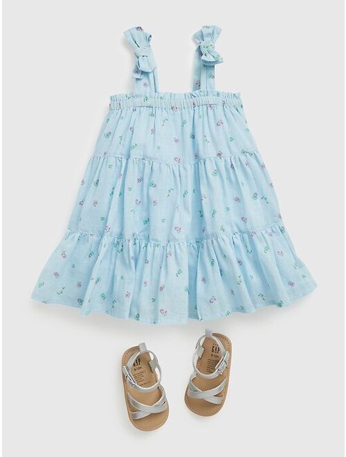 Gap Baby Tiered Dress & Sandals Outfit Set