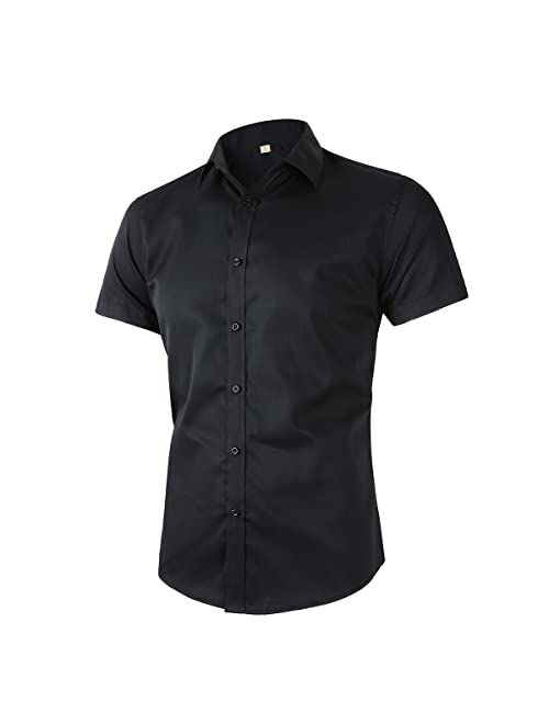 Beninos Men's Short Sleeve Dress Shirt