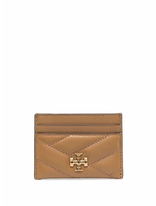 Tory Burch logo-plaque leather cardholder