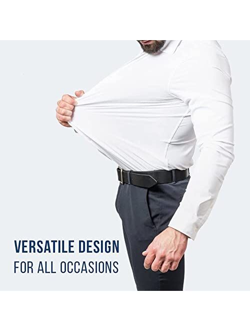 RICHMYC Stretch Anti-Wrinkle Shirt Men,Long Sleeve Stretch Button Up Shirt,Slim Fit Casual Business Formal Dress Shirt