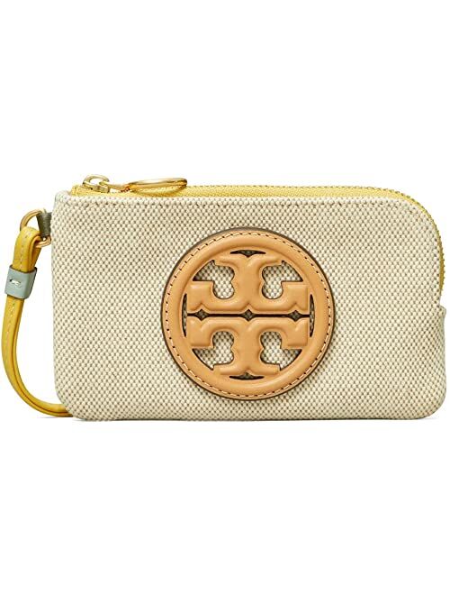 Tory Burch Perry Bombe Canvas Top Zip Card Case