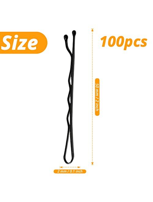 YEEPSYS Bobby Pins, Set of Hairpins 100-Count, Premium Hair Pins for Kids, Girls and Women, Great for All Hair Types