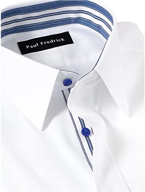 Paul Fredrick Men's Slim Fit Non-Iron Cotton Solid Dress Shirt