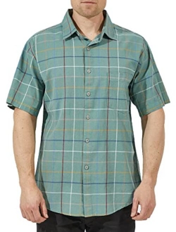 COEVALS CLUB Men's Casual Linen Cotton Button Down Spread Collar Short Sleeve Summer Beach Shirts