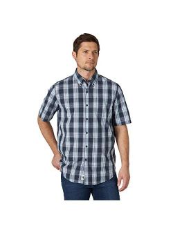 Authentics Men's Short Sleeve Classic Plaid Shirt