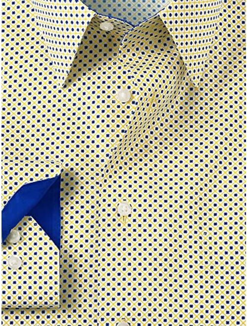 Paul Fredrick Men's Classic Fit Non-Iron Cotton Diamond Dress Shirt