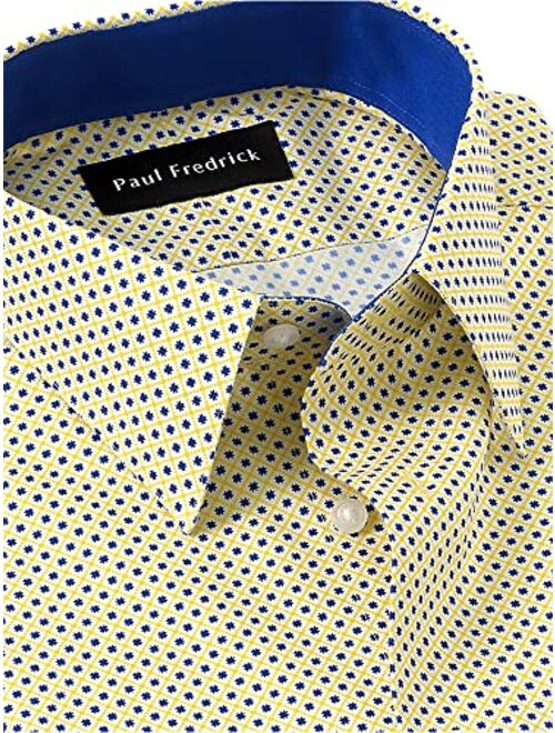 Paul Fredrick Men's Classic Fit Non-Iron Cotton Diamond Dress Shirt