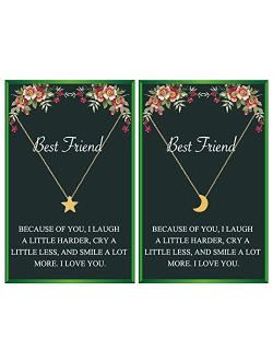 Your Always Charm Best Friend Necklaces for 2 Girls Bff Necklace for 2 MatchingNecklaces for Best Friends Star Moon FriendshipNecklace for Women