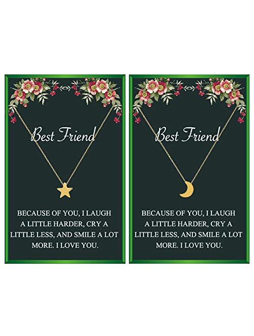 Your Always Charm Best Friend Necklaces for 2 Girls Bff Necklace for 2 MatchingNecklaces for Best Friends Star Moon FriendshipNecklace for Women