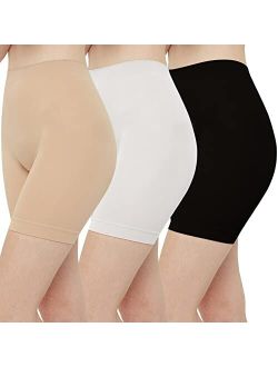 Women's Slip Shorts for Under Dresses High Waisted Summer Shorts 3-Pack