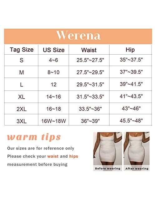 Werena Thong Shapewear for Women Tummy Control High Waisted Thongs Underwear Seamless Slimming Body Shaper Panty