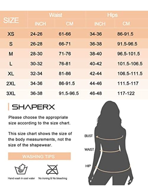 SHAPERX Shapewear for Women Tummy Control Thong Bodysuit Open Bust Body Shaper