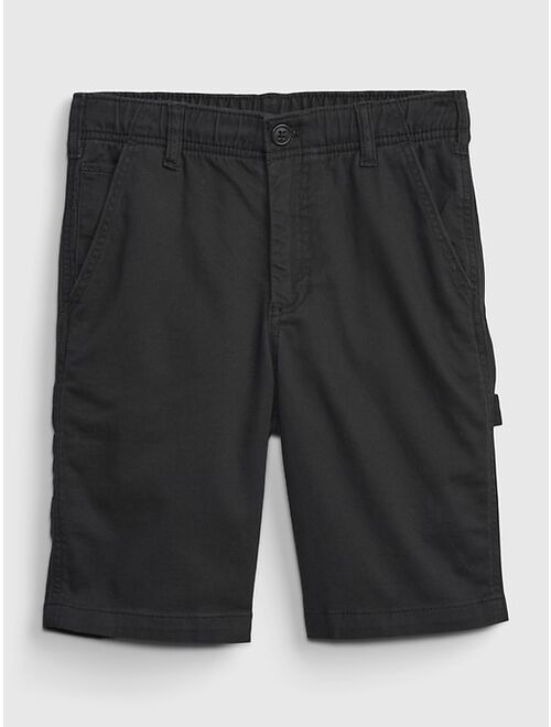 Gap Teen Cotton Solid Zipper Fly Utility Shorts