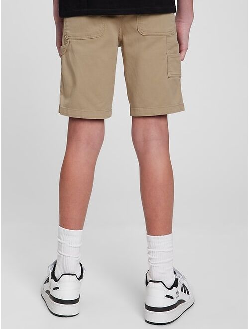 Gap Teen Cotton Solid Zipper Fly Utility Shorts