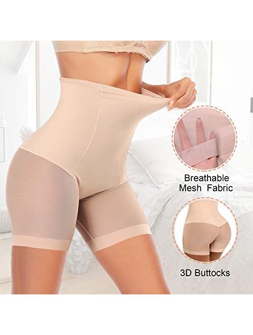 Werena Tummy Control Shapewear Shorts for Women High Waisted Body Shaper Panties Slip Shorts Under Dresses Thigh Slimmer