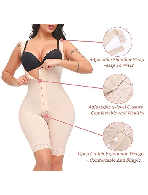 SPARSHINE Shapewear for Women Tummy Control Fajas Colombianas Body Shaper Open Bust Bodysuit For Women Waist Trainer